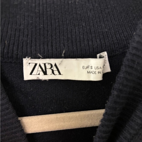Zara striped sweater navy and khaki (small) - Picture 2 of 2